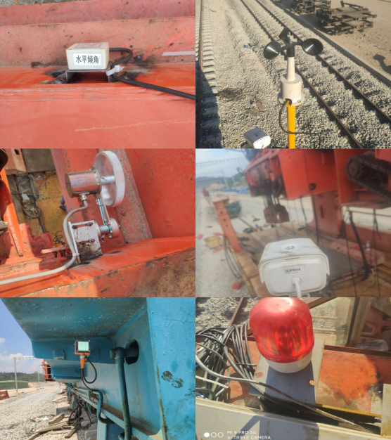 安裝于架橋機(jī)上的部分傳感器